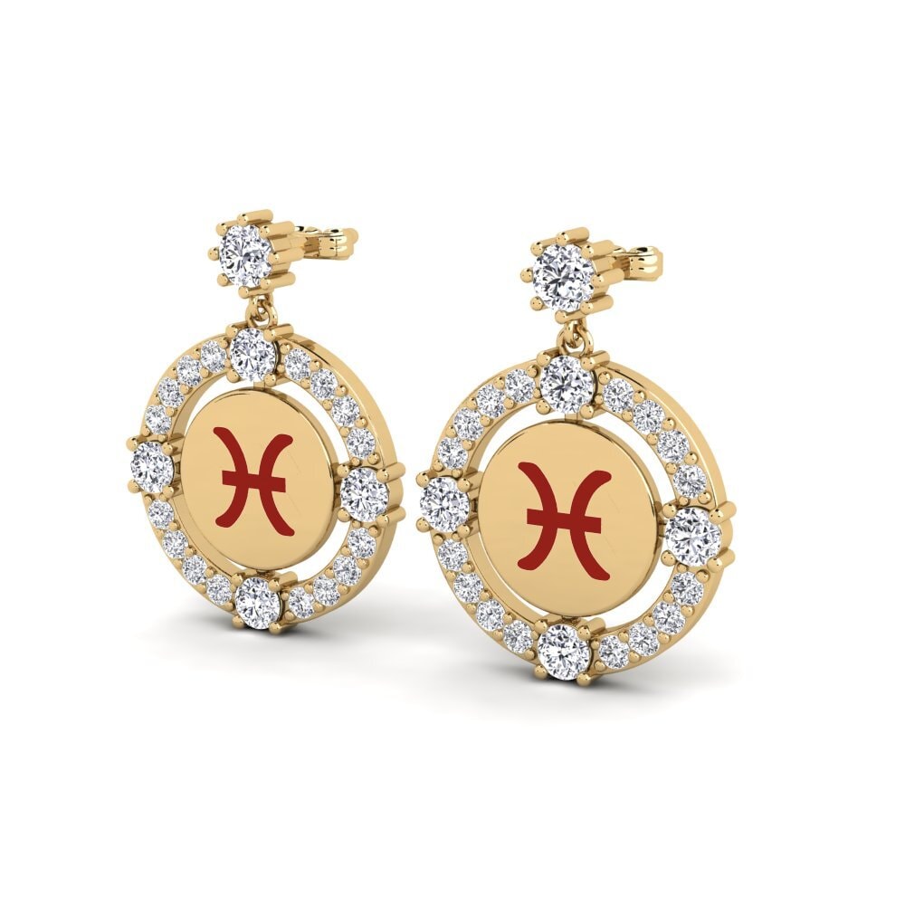 Labor-gezüchteter Diamant Damen ohrring Cava - Pisces