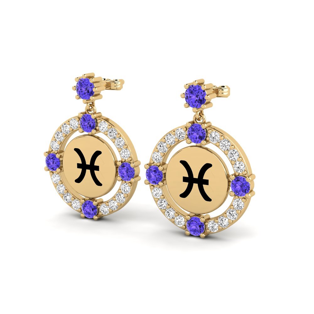 Tanzanite Boucle d'oreille femme Cava - Pisces
