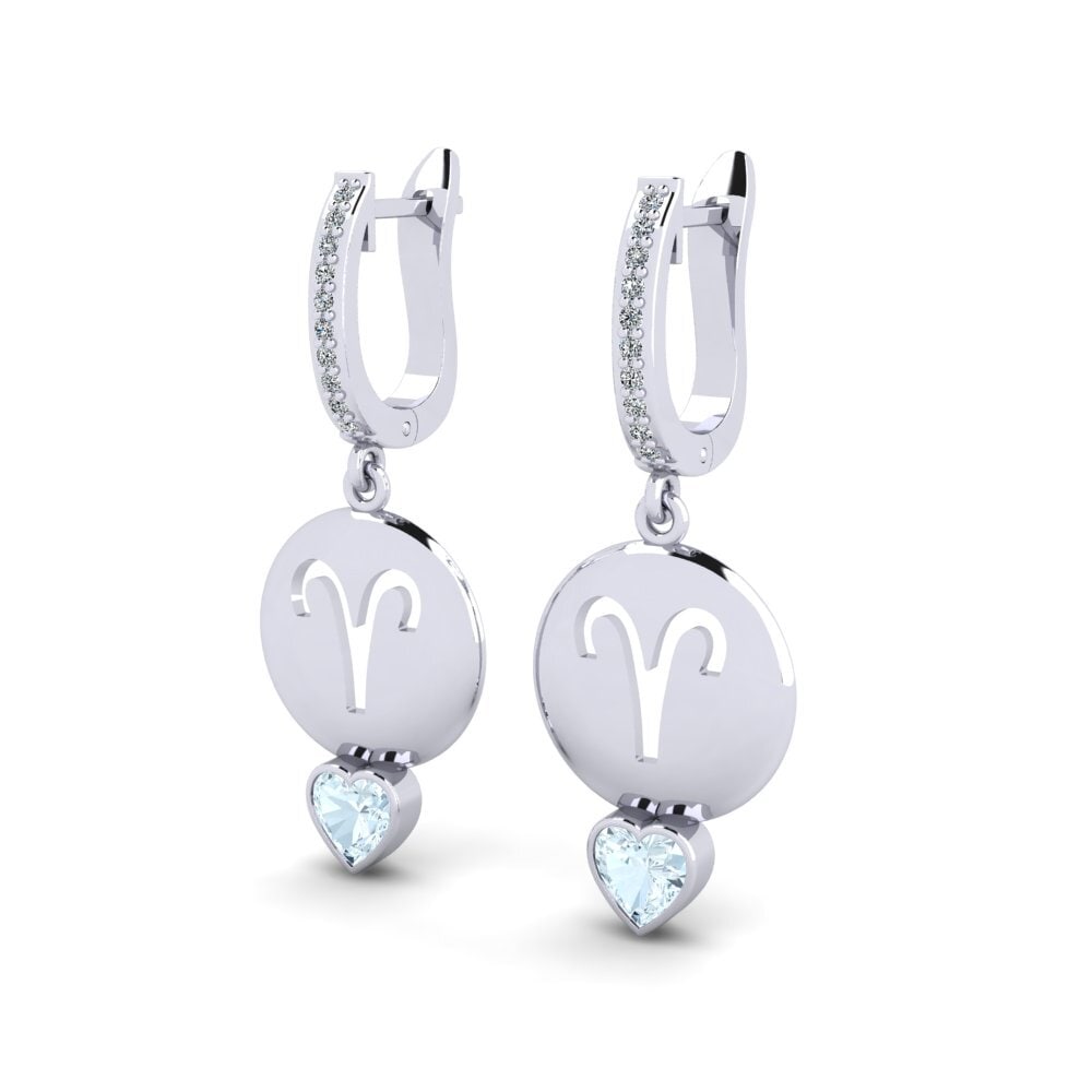 Aquamarine Women's Earring Nebug - Aries