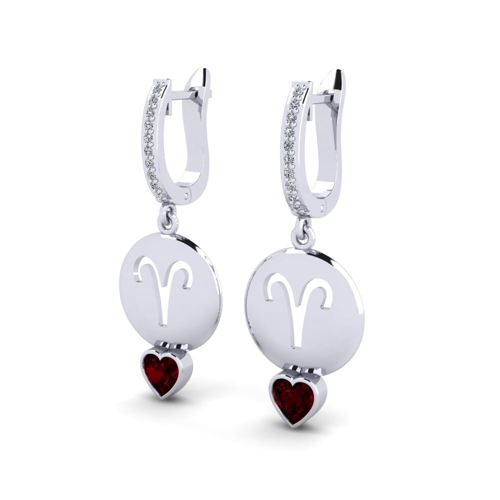 Garnet Women's Earring Nebug - Aries