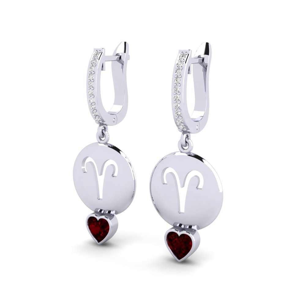 Garnet Women's Earring Nebug - Aries