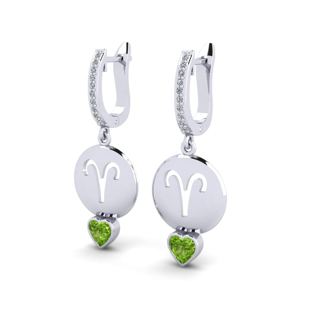 Peridot Women's Earring Nebug - Aries
