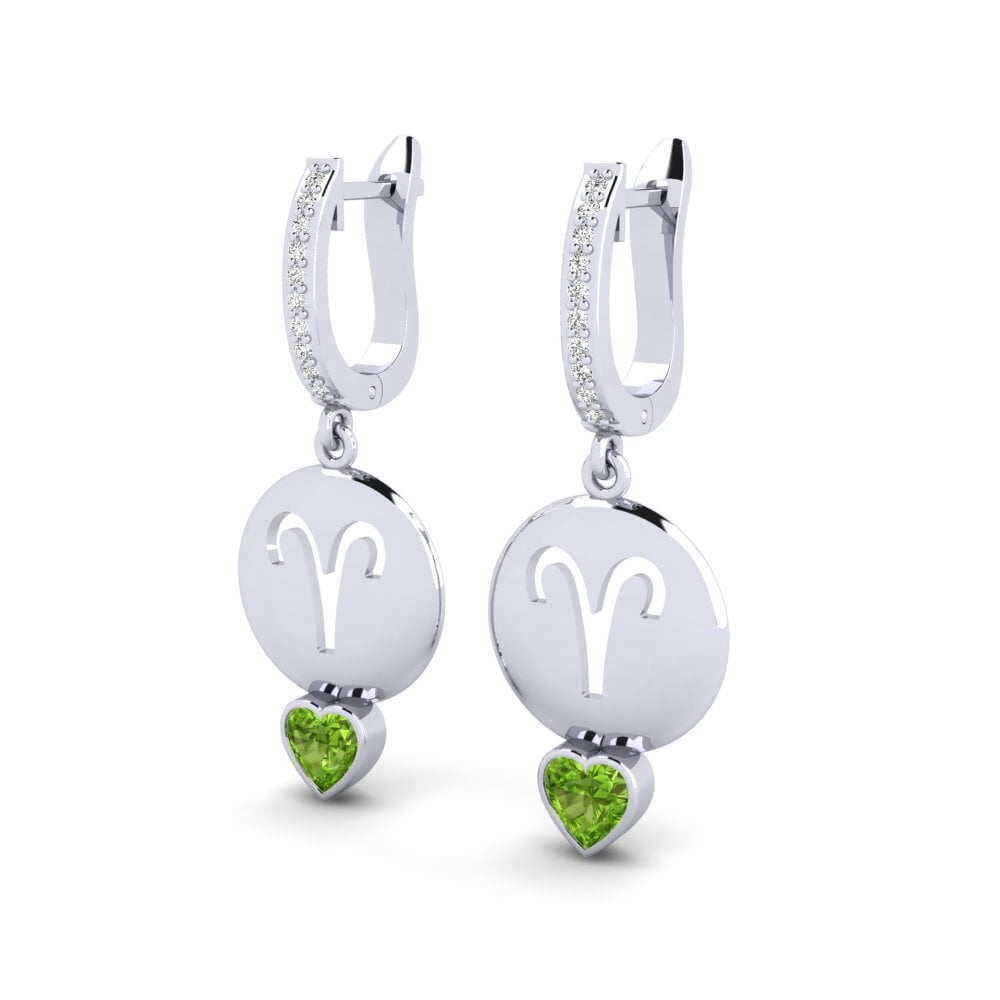 Péridot Boucle d'oreille femme Nebug - Aries