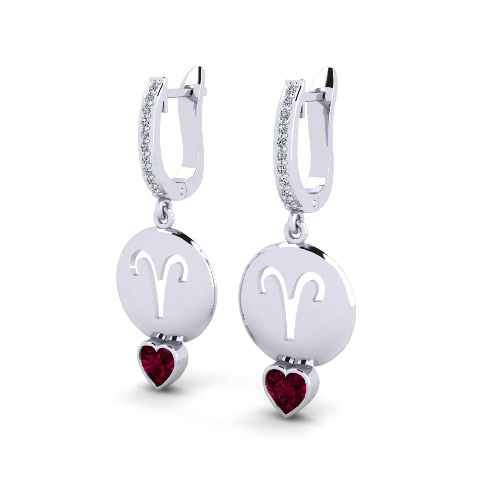 Rhodolite Garnet Women's Earring Nebug - Aries