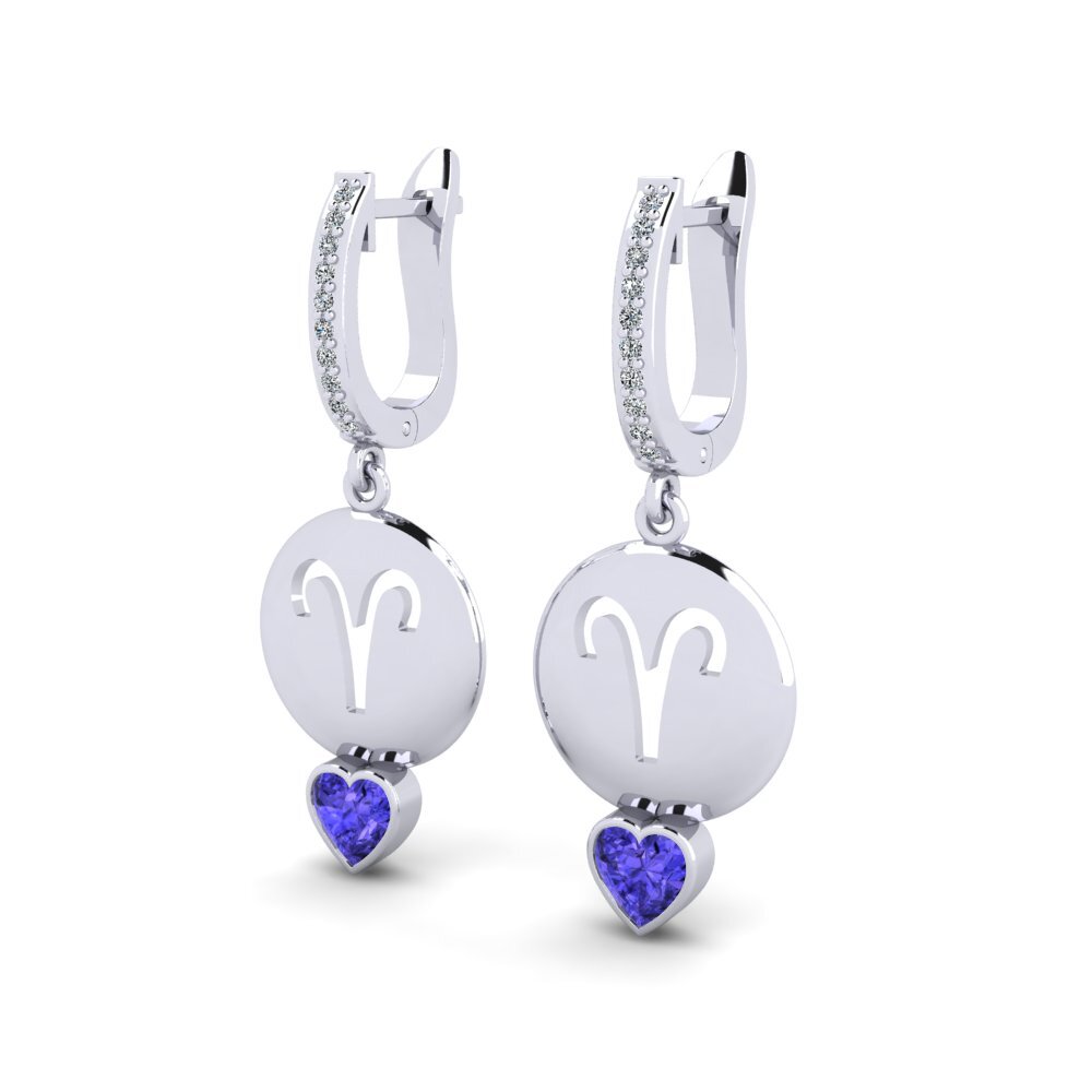 Tanzanite Women's Earring Nebug - Aries