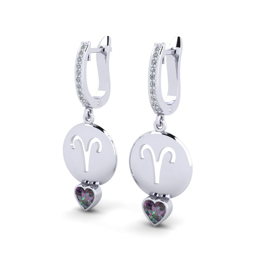 Mystic Topaz Women's Earring Nebug - Aries