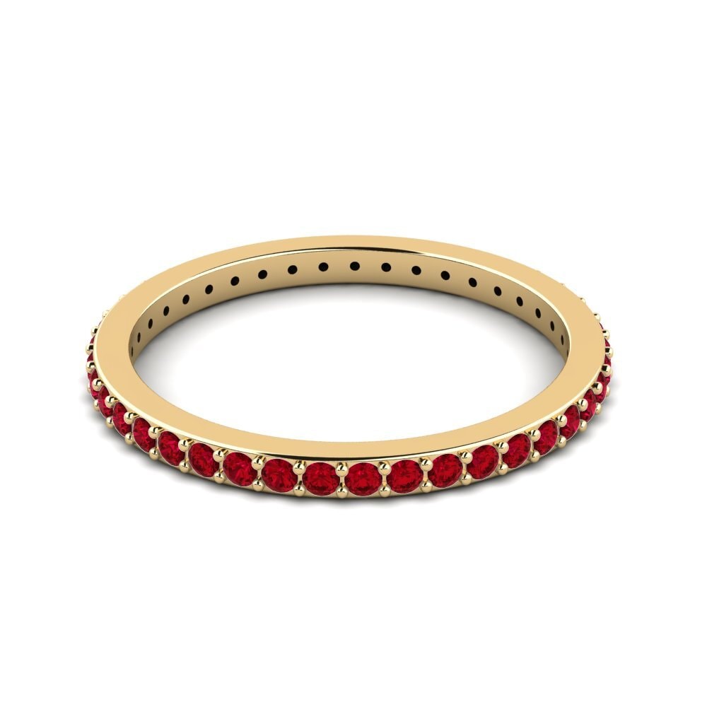 Circonita Roja Anillo apilable Adgi - B