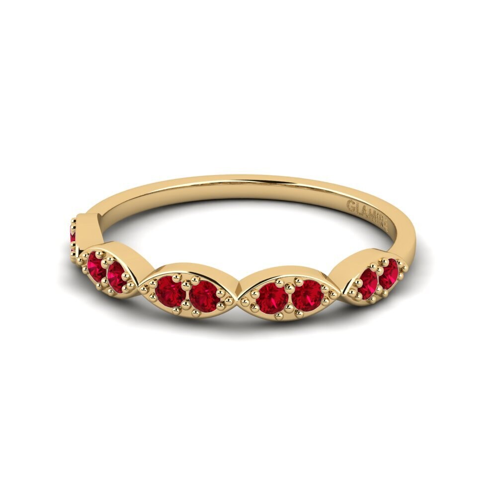 Circonita Roja Anillo apilable Agungo - A
