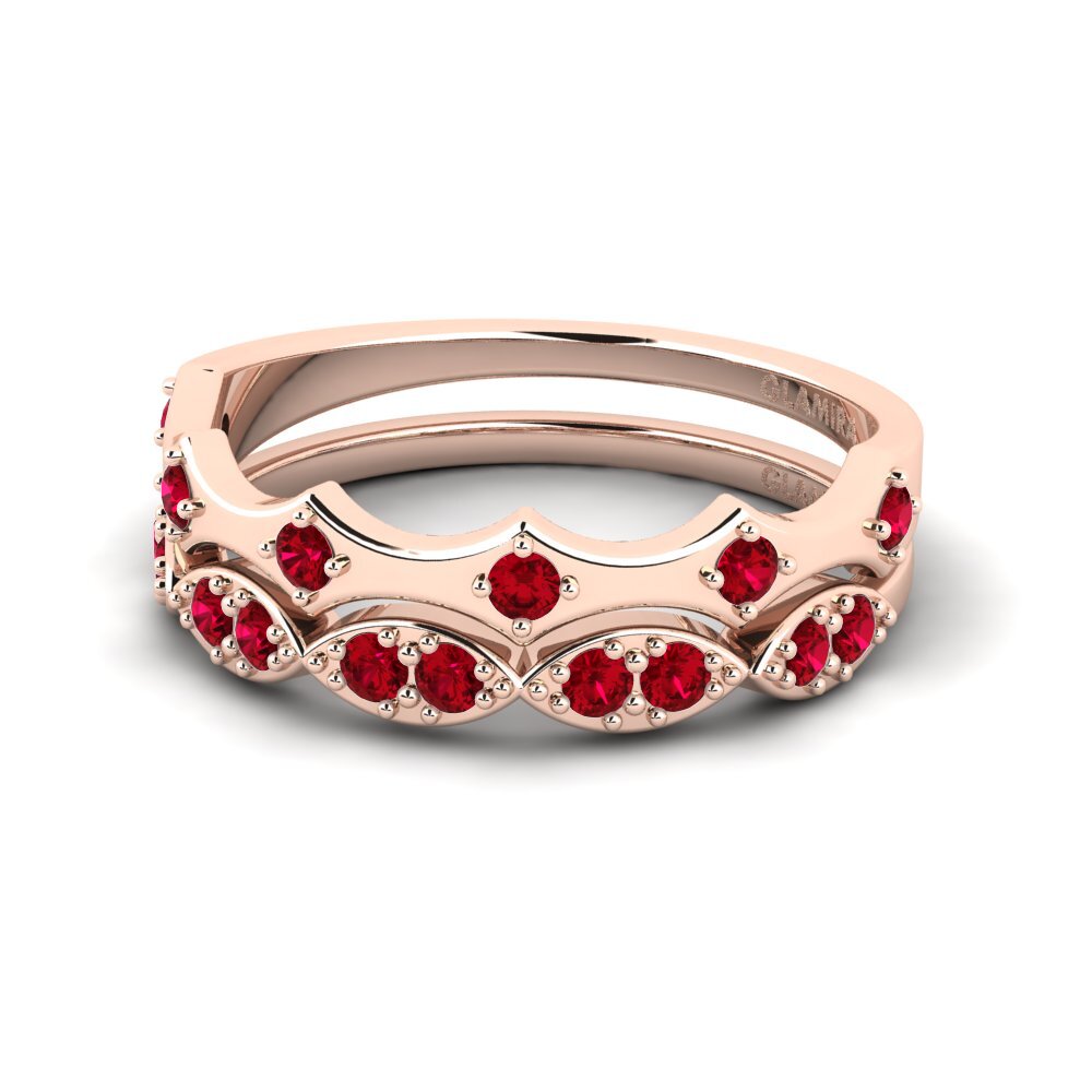 Circonita Roja Anillo apilable Agungo - B