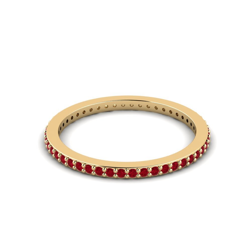 Circonita Roja Anillo apilable Anethes - B