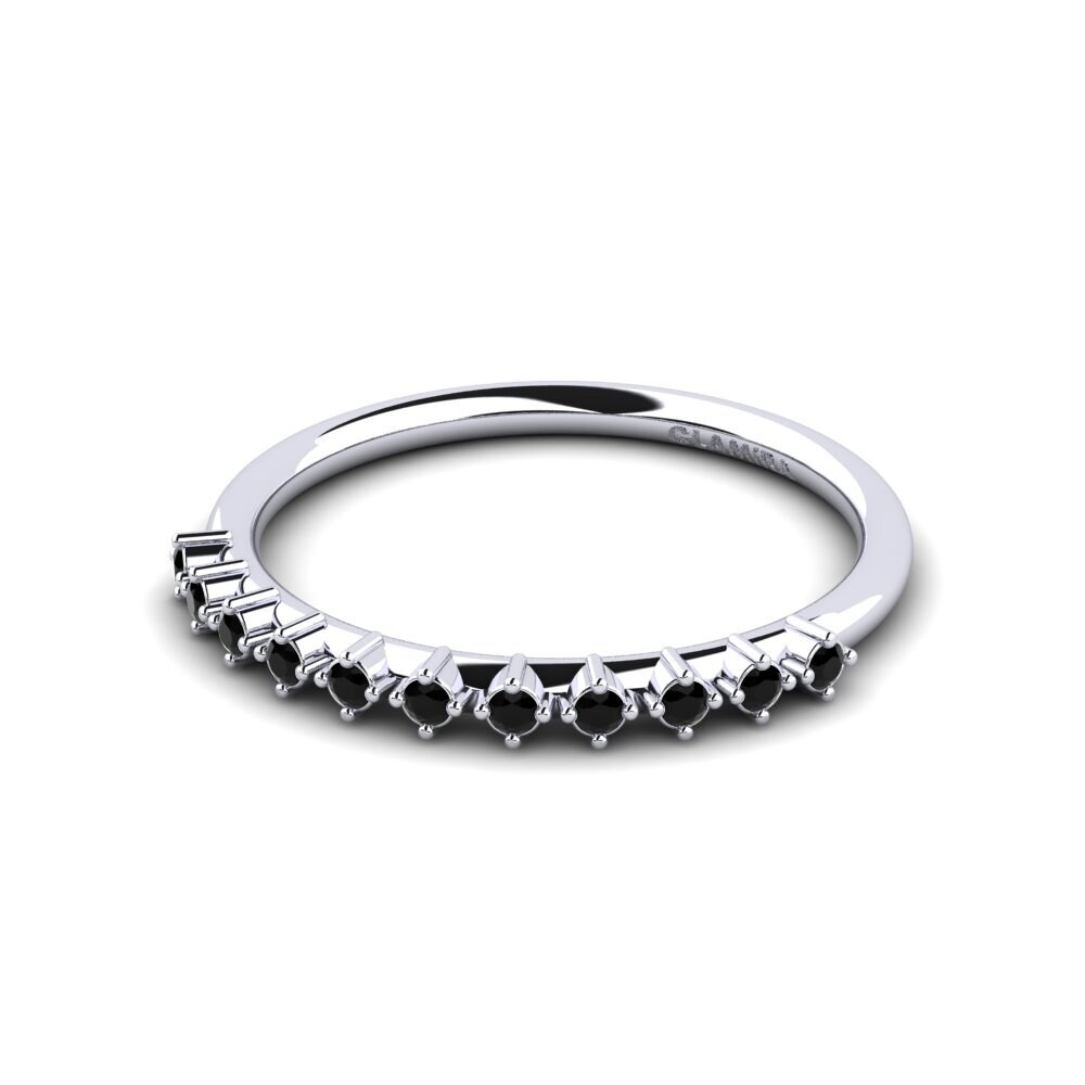 Schwarzer Diamant Stapelbarer Ring Belkems - A