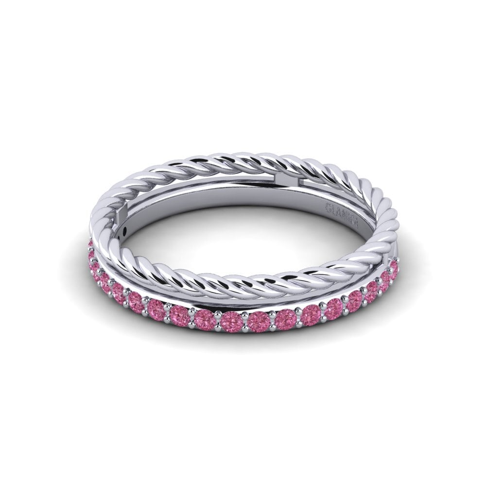 Rhodolite Garnet Stackable Ring Bisc - A