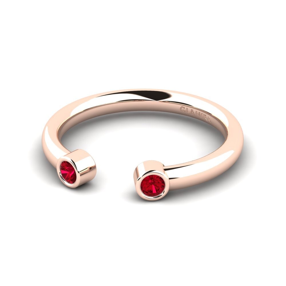 Circonita Roja Anillo apilable Biscep - B
