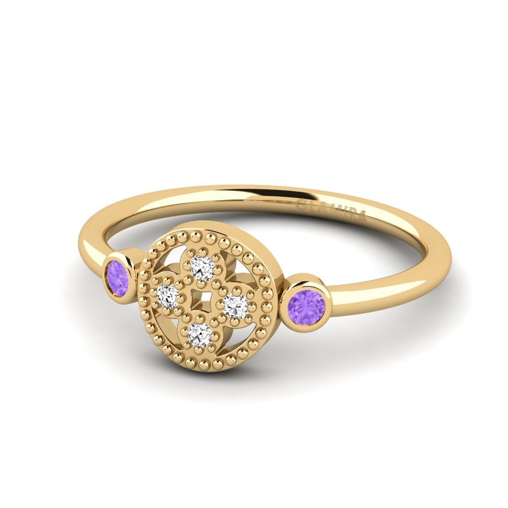 Amatista Anillo apilable Cengo - B