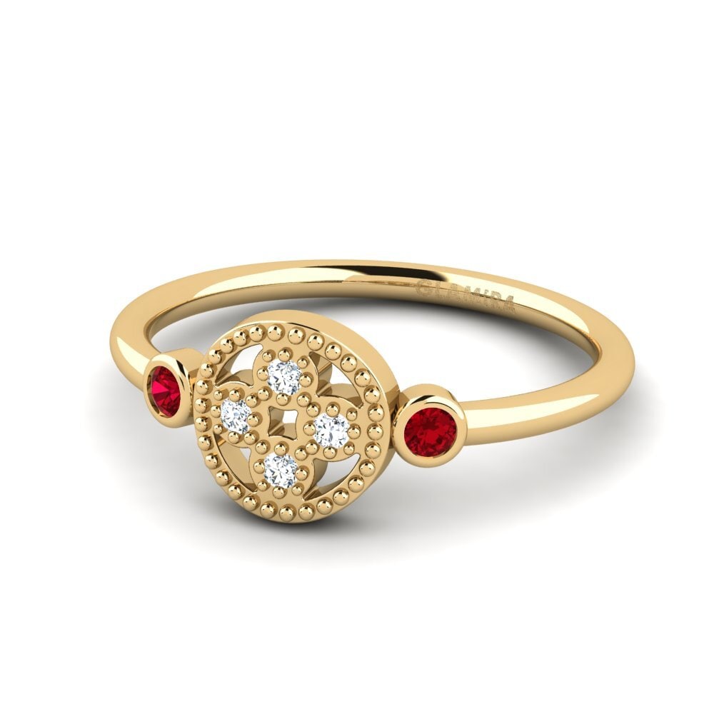 Circonita Roja Anillo apilable Cengo - B
