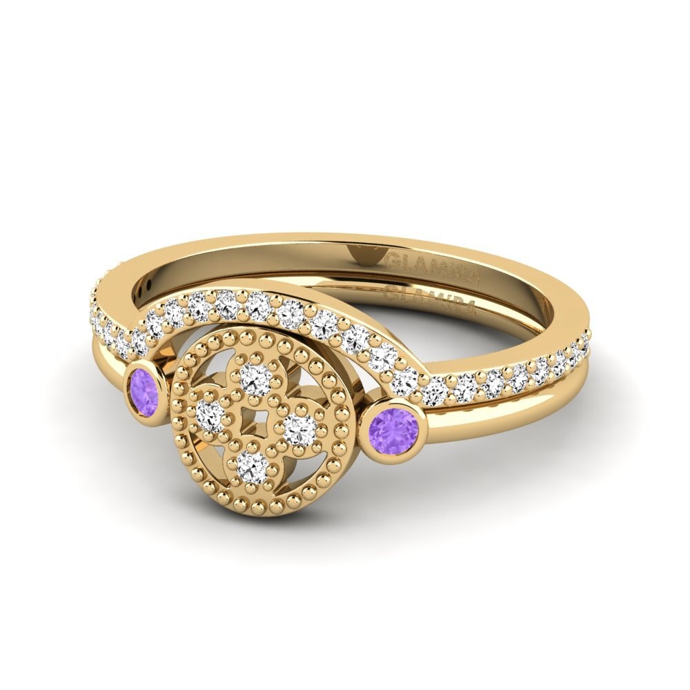 Amatista Anillo apilable Cengo - Set