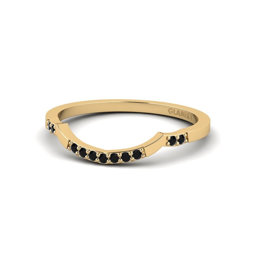 Schwarzer Diamant Stapelbarer Ring Dastan - A