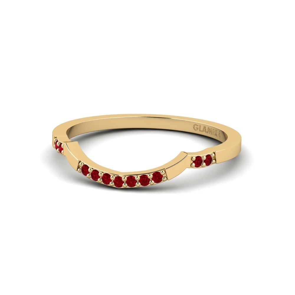 Circonita Roja Anillo apilable Dastan - A