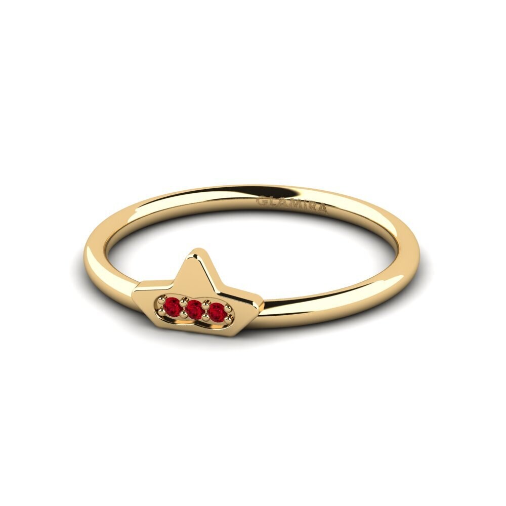 Circonita Roja Anillo apilable Embier - A