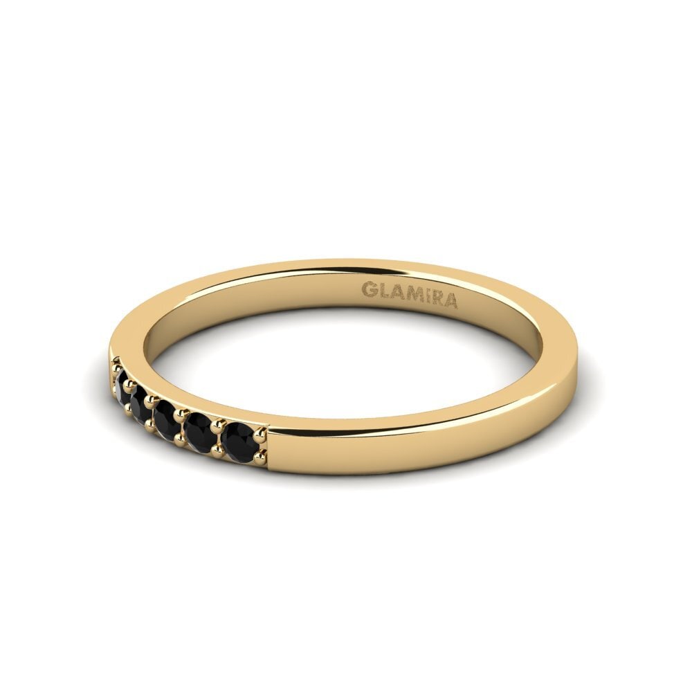Diamante Negro Anillo apilable Embier - B