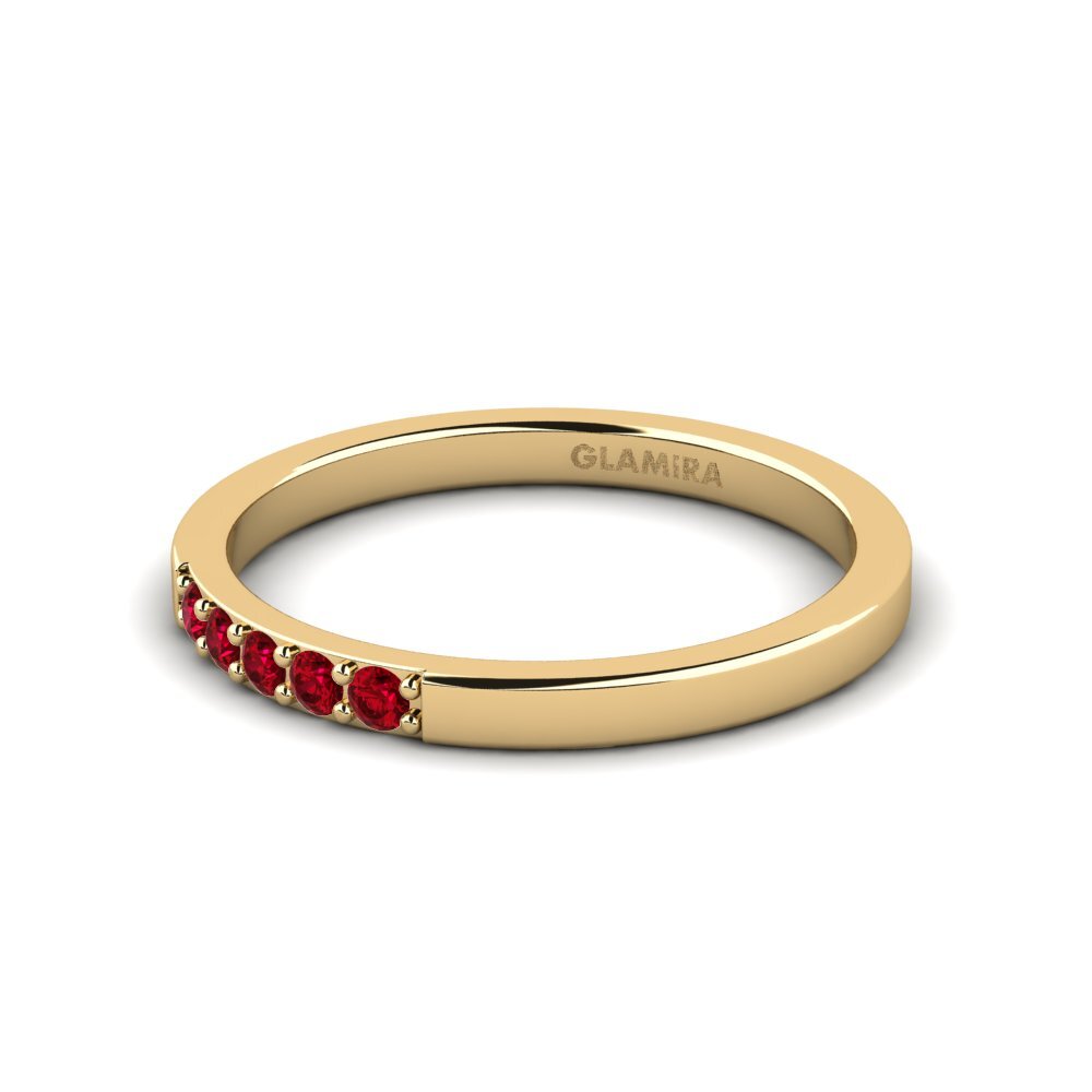 Circonita Roja Anillo apilable Embier - B