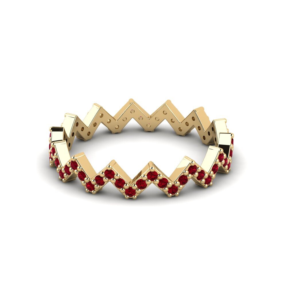 Circonita Roja Anillo apilable Enor - A