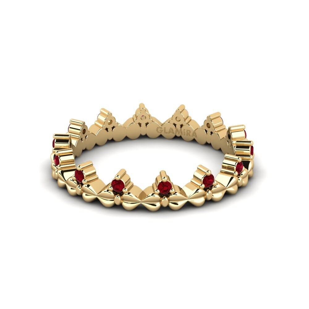Circonita Roja Anillo apilable Enor - B