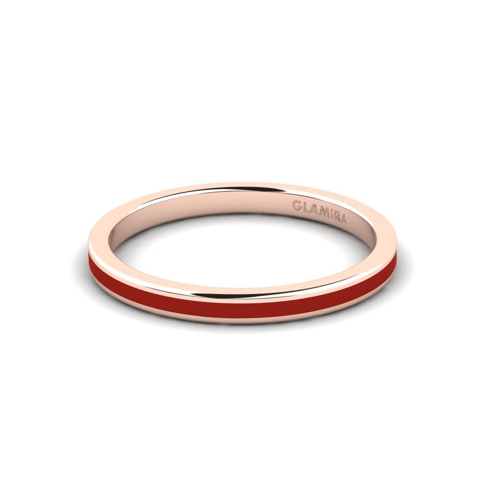 Rotgold 375 Stapelbarer Ring Fatint - B