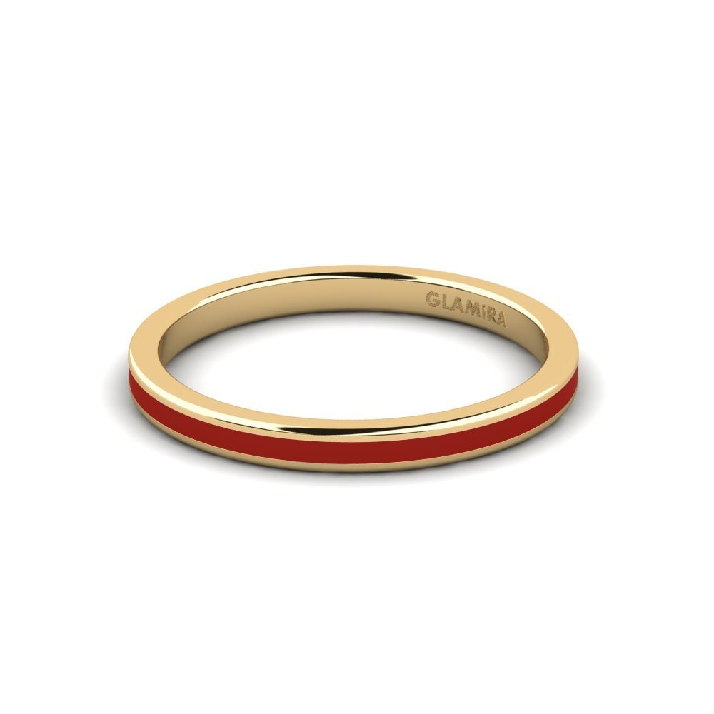 Gelbgold 375 Stapelbarer Ring Fatint - B