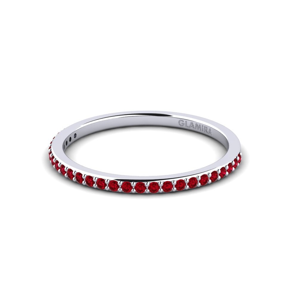 Circonita Roja Anillo apilable Fatint - C