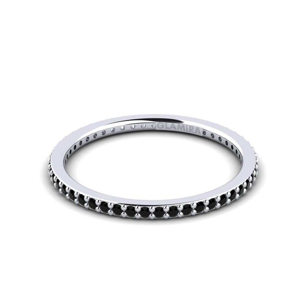 Schwarzer Diamant Stapelbarer Ring Fect - A