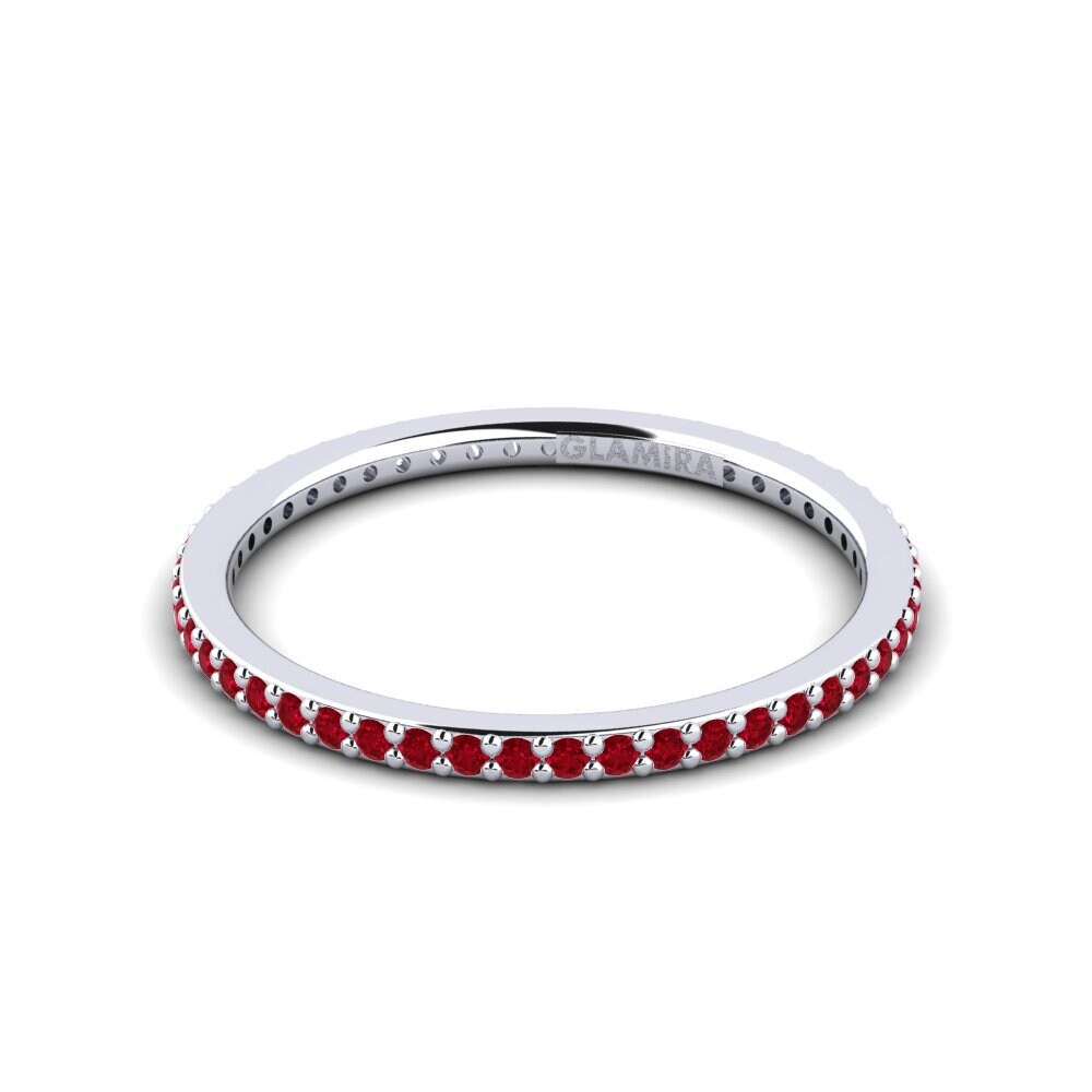 Circonita Roja Anillo apilable Fect - A