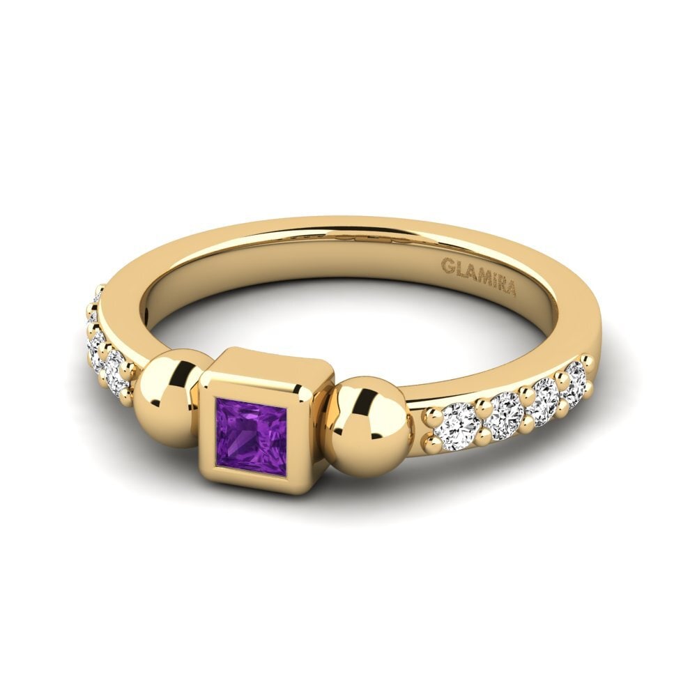 Amatista Anillo apilable Gramia - A