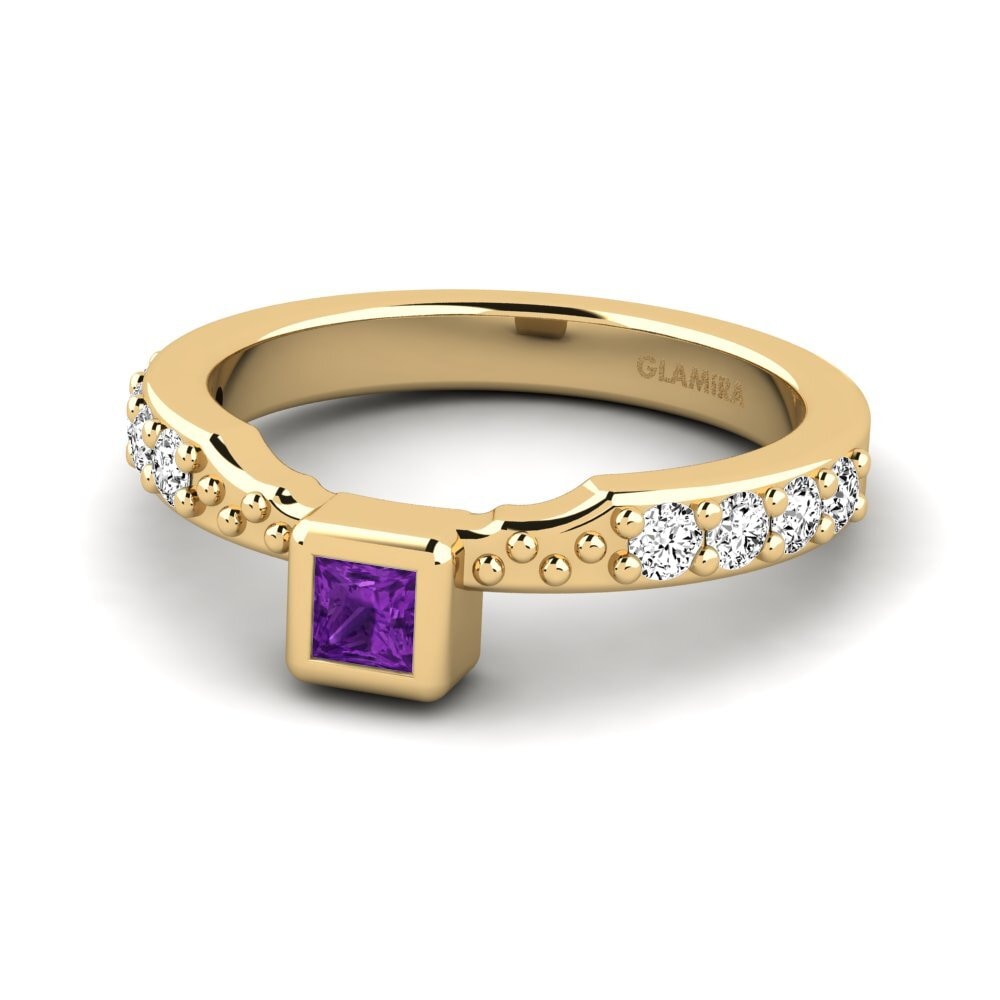 Amatista Anillo apilable Gramia - B