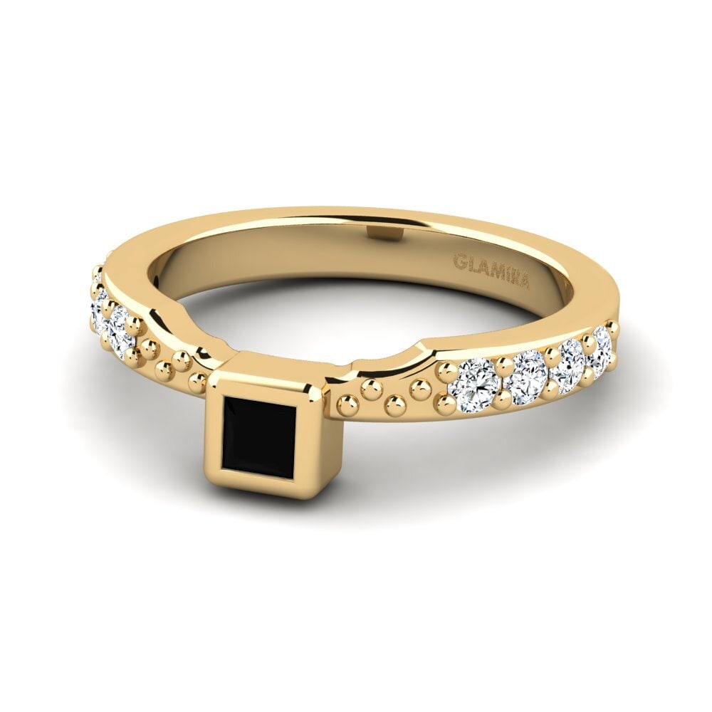 Schwarzer Diamant Stapelbarer Ring Gramia - B