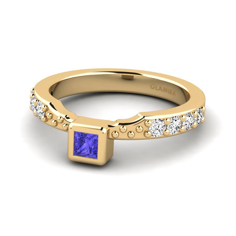 Tanzanita Anillo apilable Gramia - B