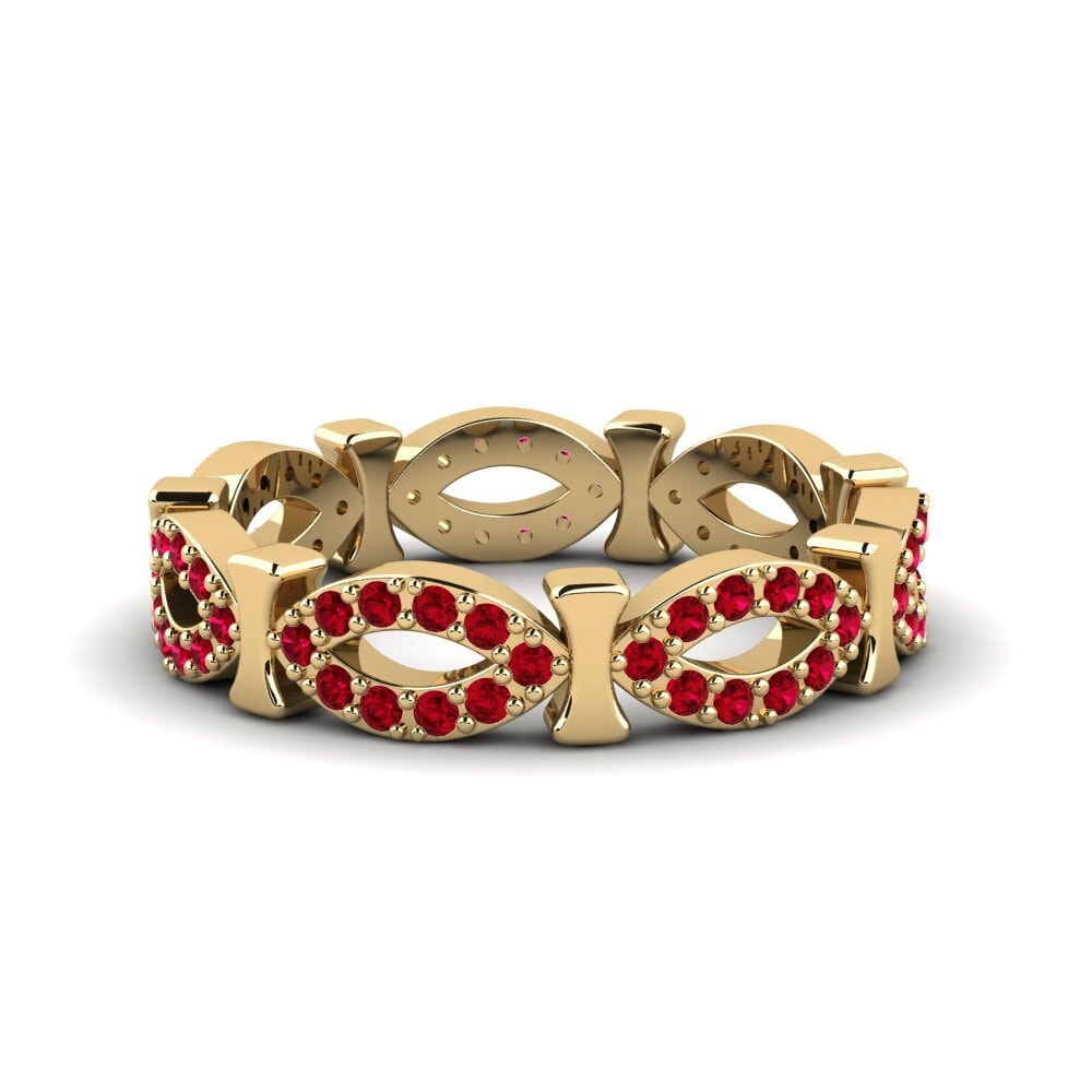Circonita Roja Anillo apilable Lexiedd - A