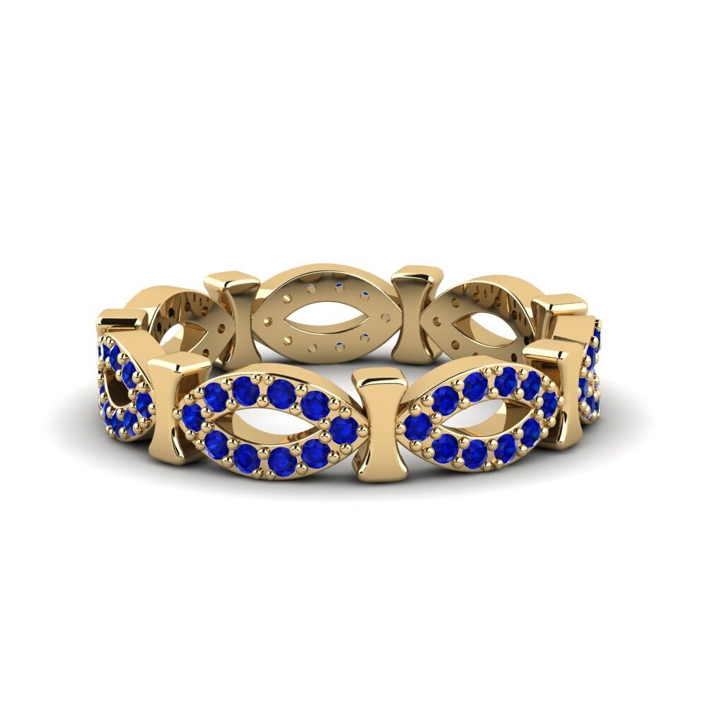 Saphir Stapelbarer Ring Lexiedd - A