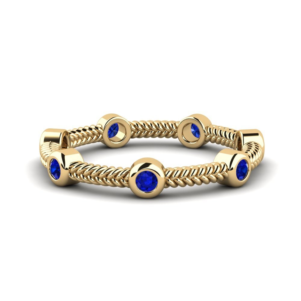 Saphir Stapelbarer Ring Lexiedd - B