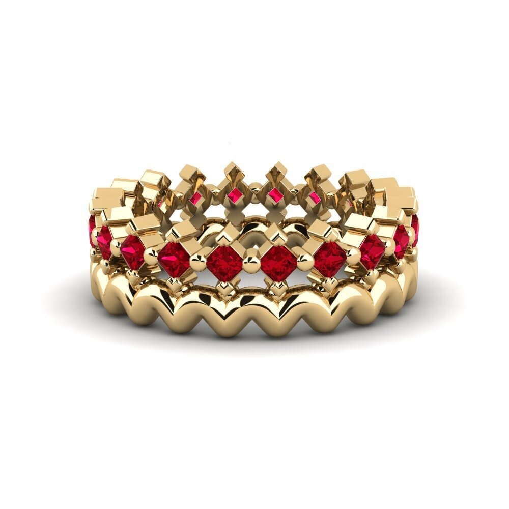 Circonita Roja Anillo apilable Liera - B