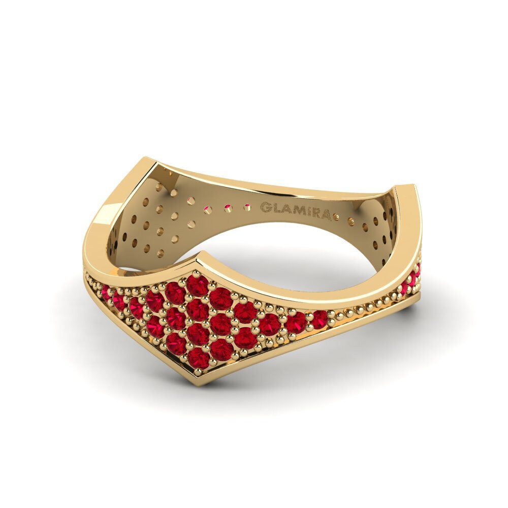 Circonita Roja Anillo apilable Magrit - A