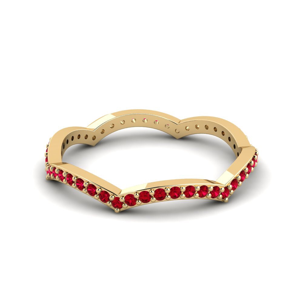 Circonita Roja Anillo apilable Magrit - B