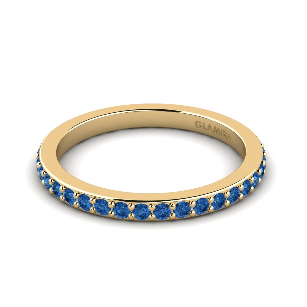 Circonita Azul Oscuro Anillo Mannas - B