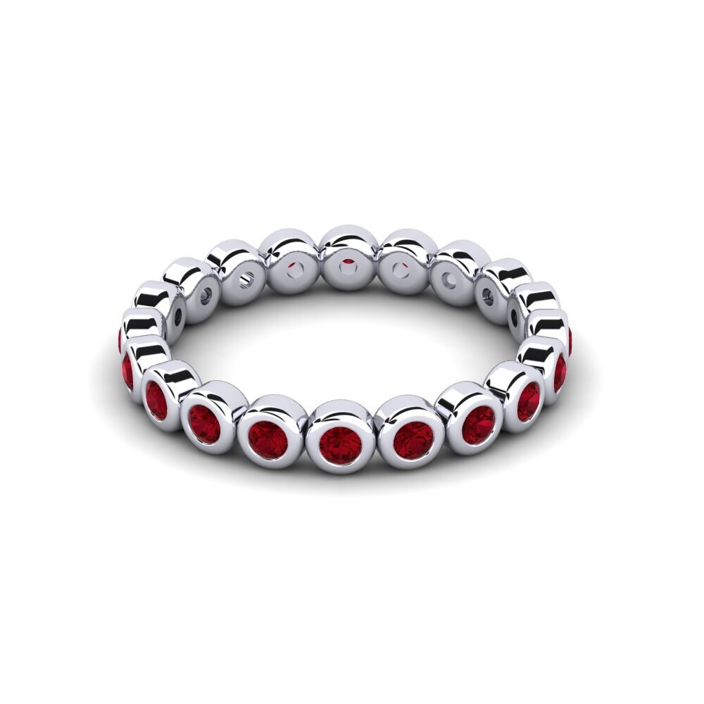 Circonita Roja Anillo apilable Menga - A