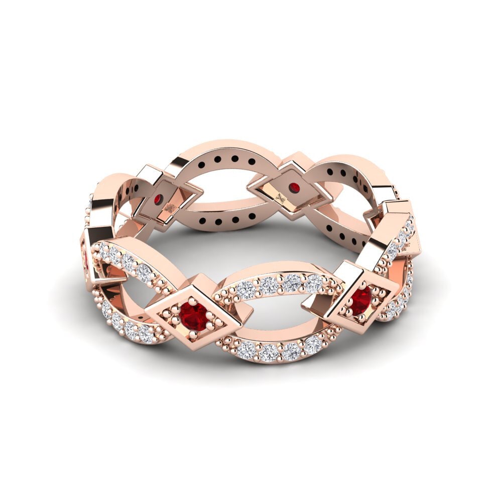 Circonita Roja Anillo apilable Moureen - A