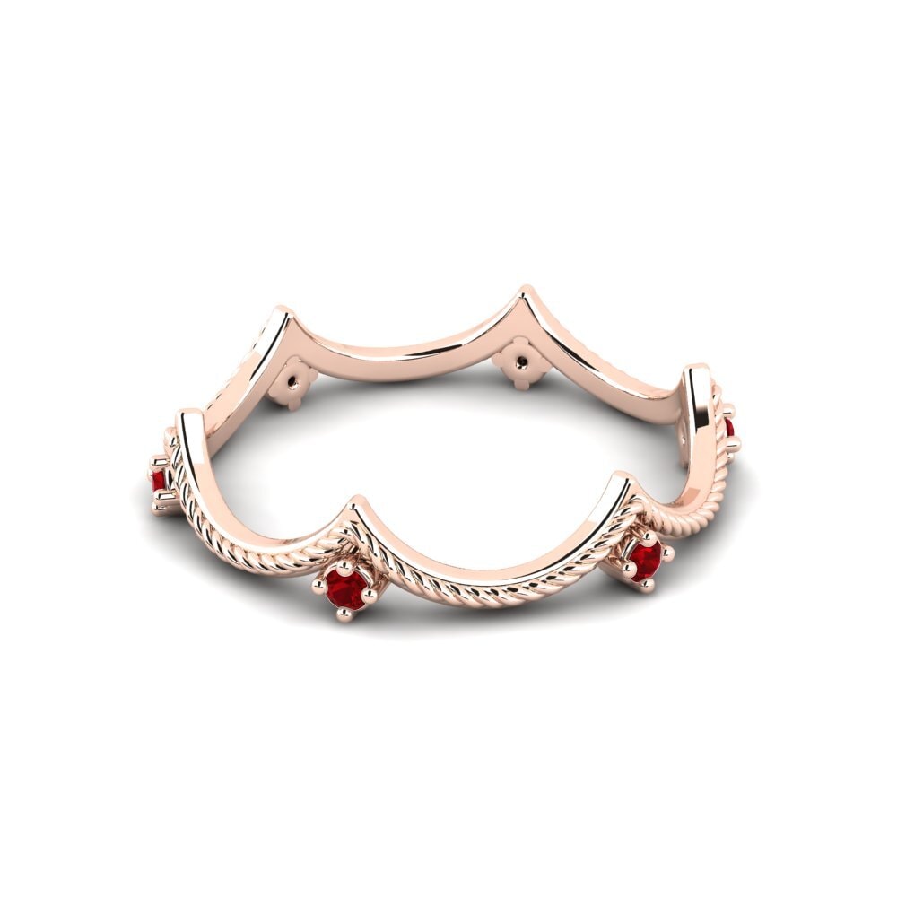 Circonita Roja Anillo apilable Moureen - B