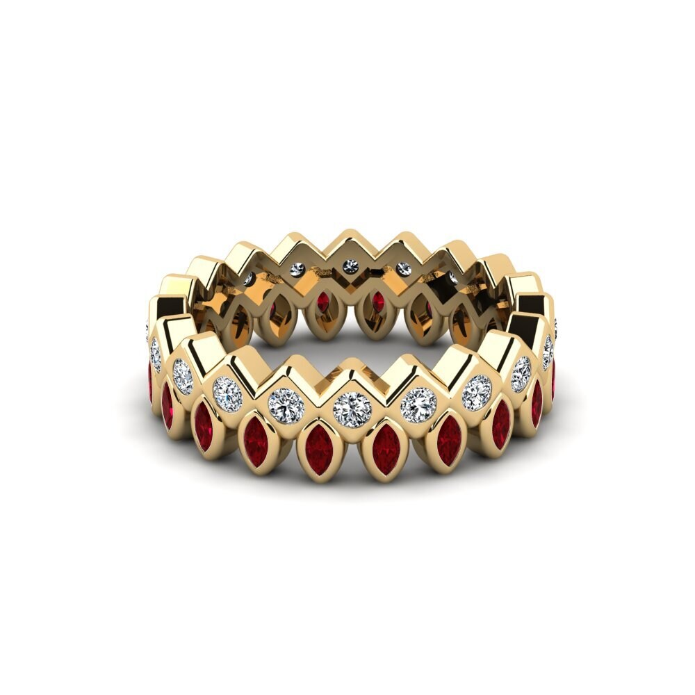 Circonita Roja Anillo apilable Ndoda - A