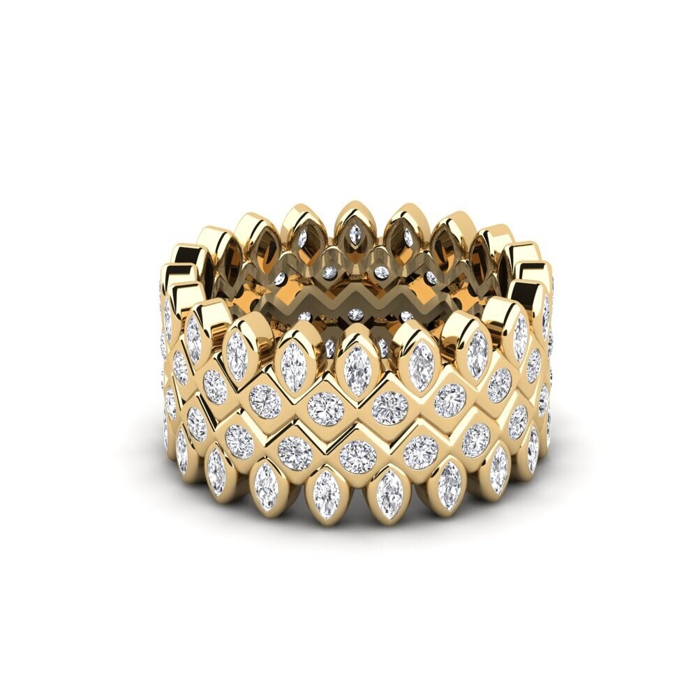 Labor-gezüchteter Diamant Stapelbarer Ring Ndoda - Set