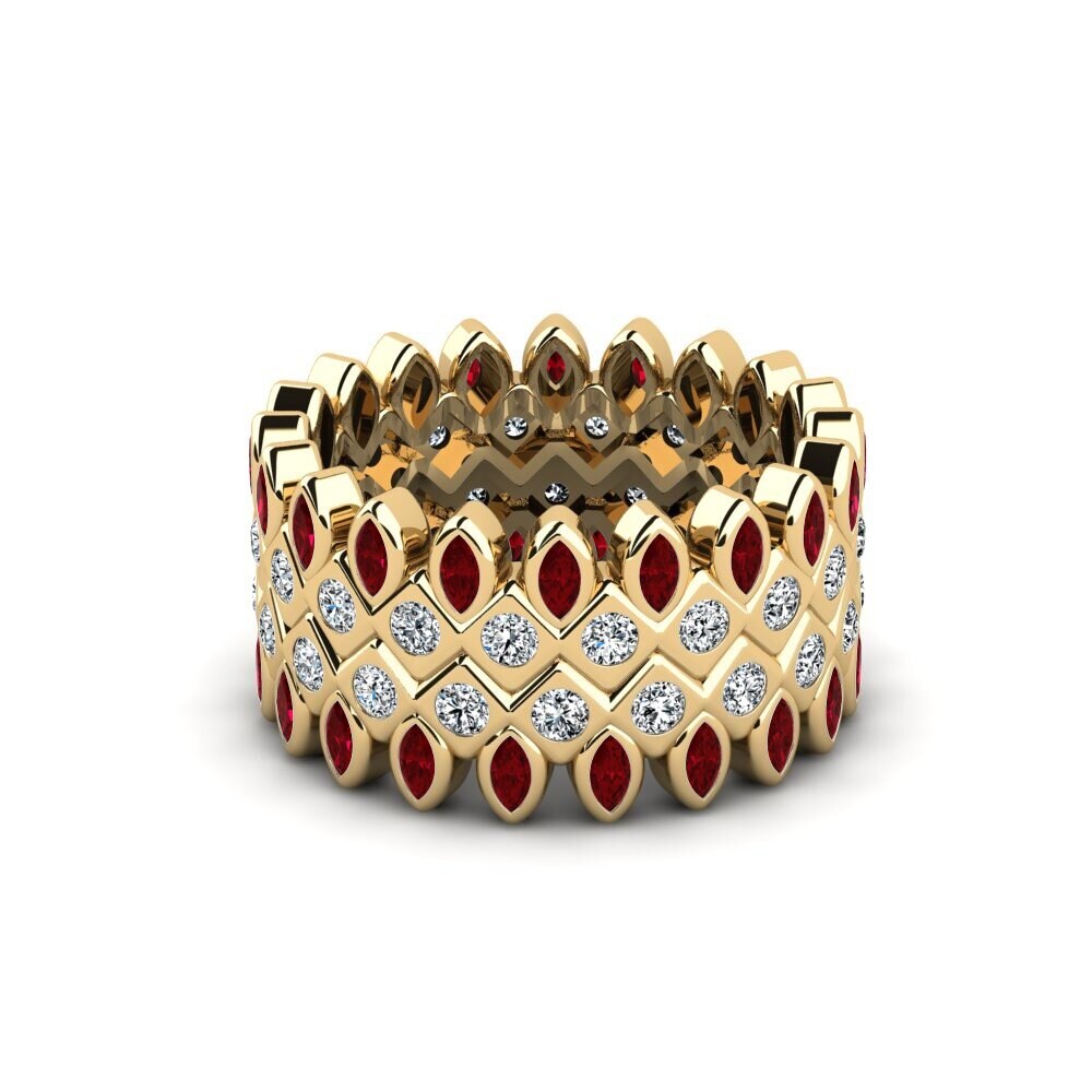 Circonita Roja Anillo apilable Ndoda - Set