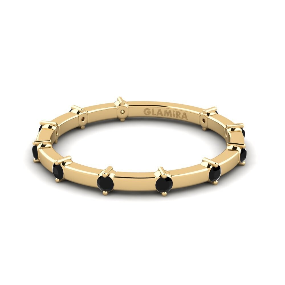 Diamante Negro Anillo apilable Neema - B